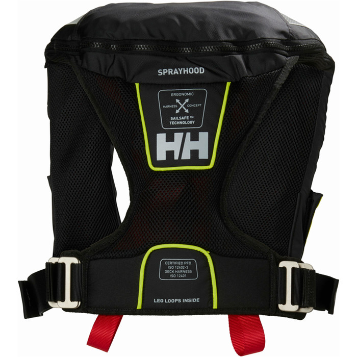 2023 Helly Hansen Mens Sailsafe Inflatable Race Life Jacket 33803 - Ebony